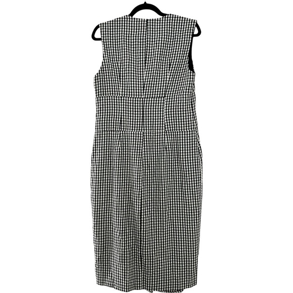 NWT RACHEL ZOE Double Breasted Houndstooth Dress Black and White Sz 10 - Picture 3 of 7